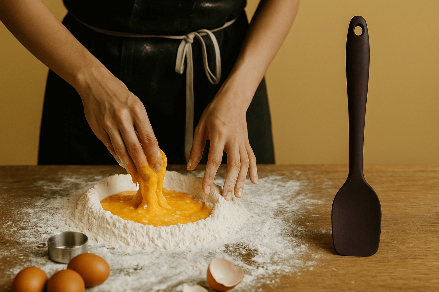 Brown Feather 4 Piece Silicone Spatula Set – Heat-Resistant Kitchen Utensils