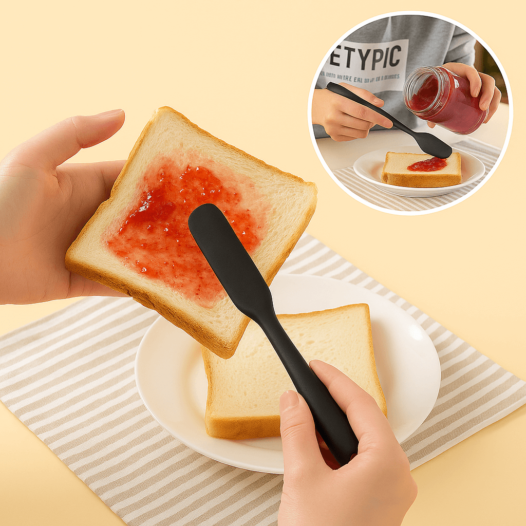 Brown Feather 4 Piece Silicone Spatula Set – Heat-Resistant Kitchen Utensils