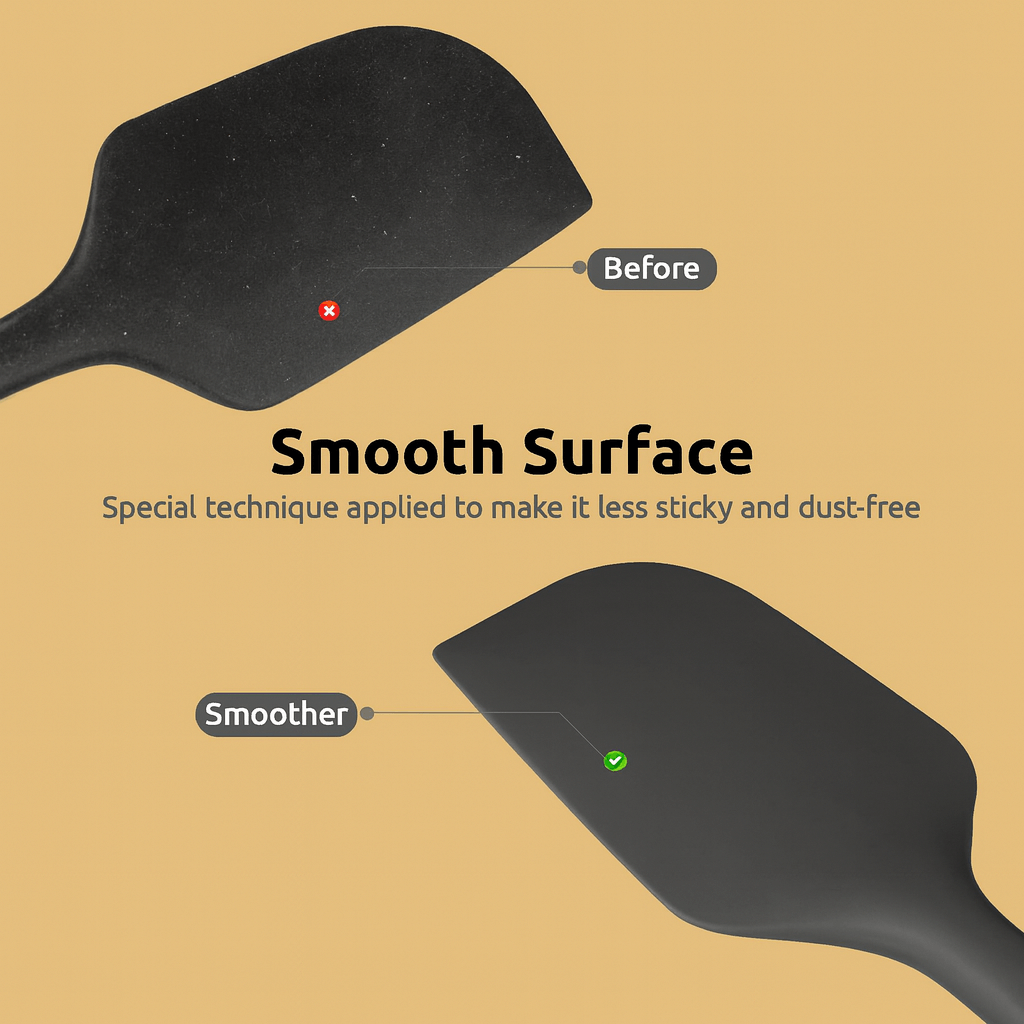 Brown Feather 4 Piece Silicone Spatula Set – Heat-Resistant Kitchen Utensils