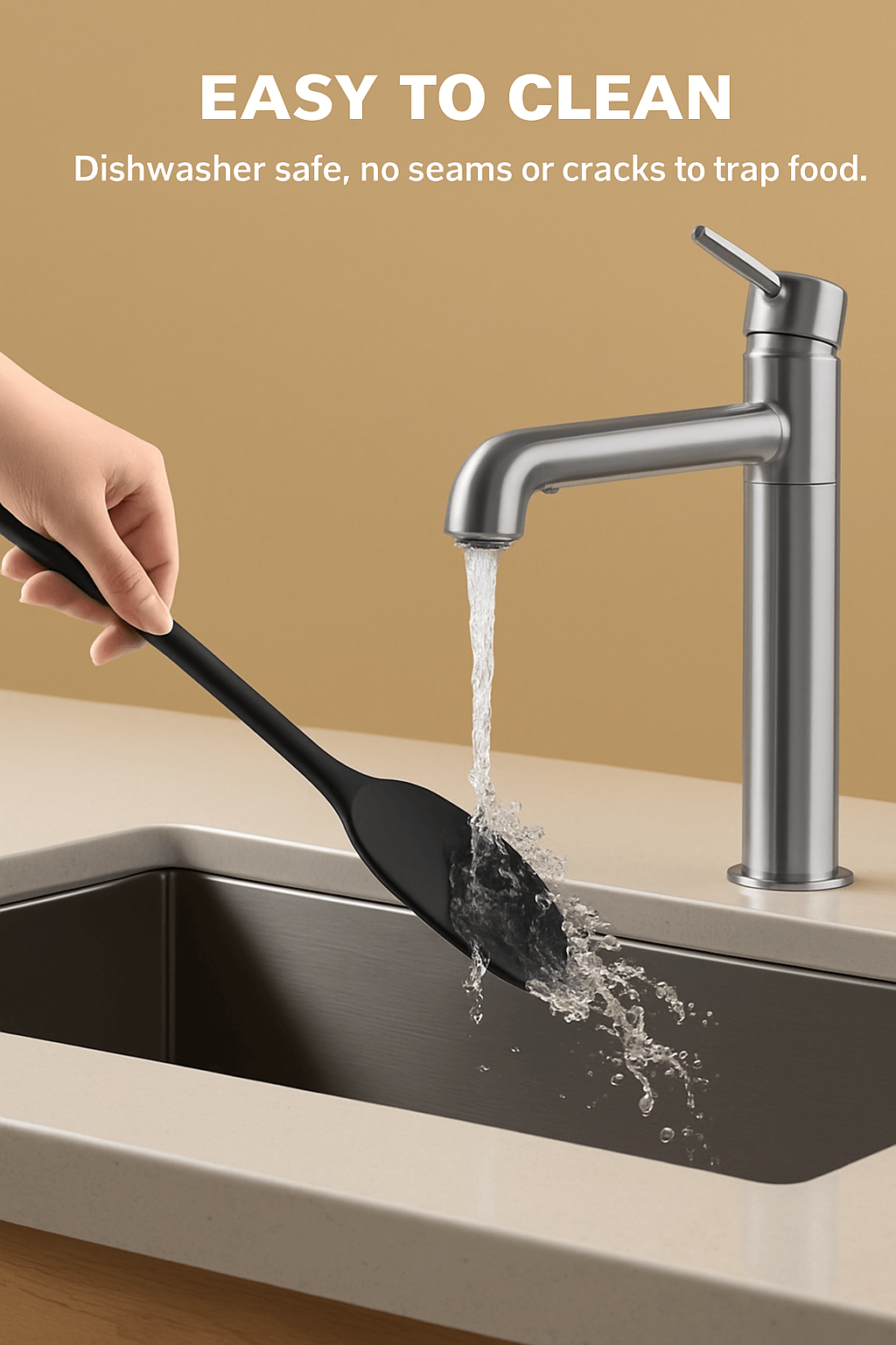 Brown Feather 4 Piece Silicone Spatula Set – Heat-Resistant Kitchen Utensils